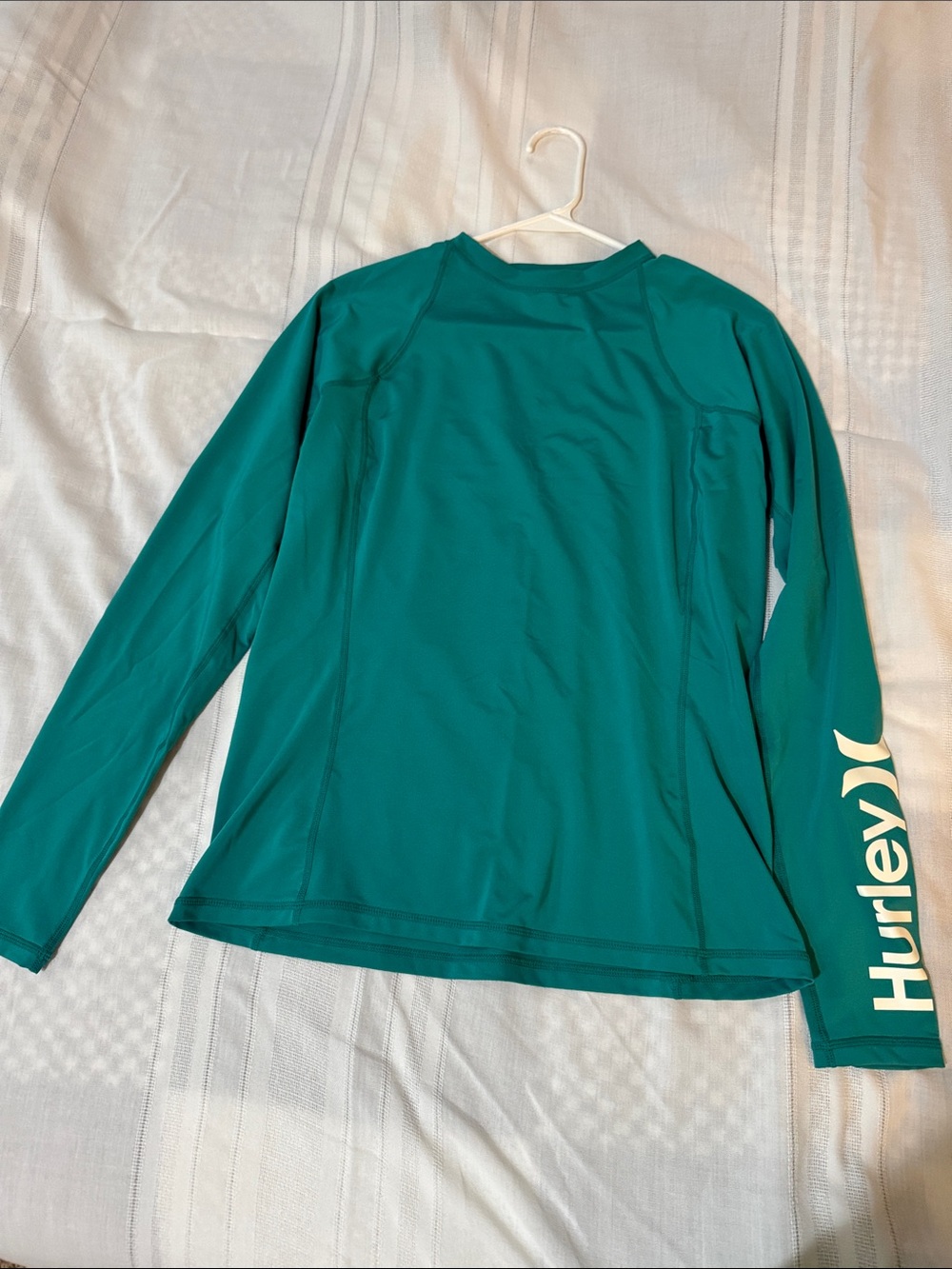 Hurley Women's Teal Long Sleeve Rash Guard